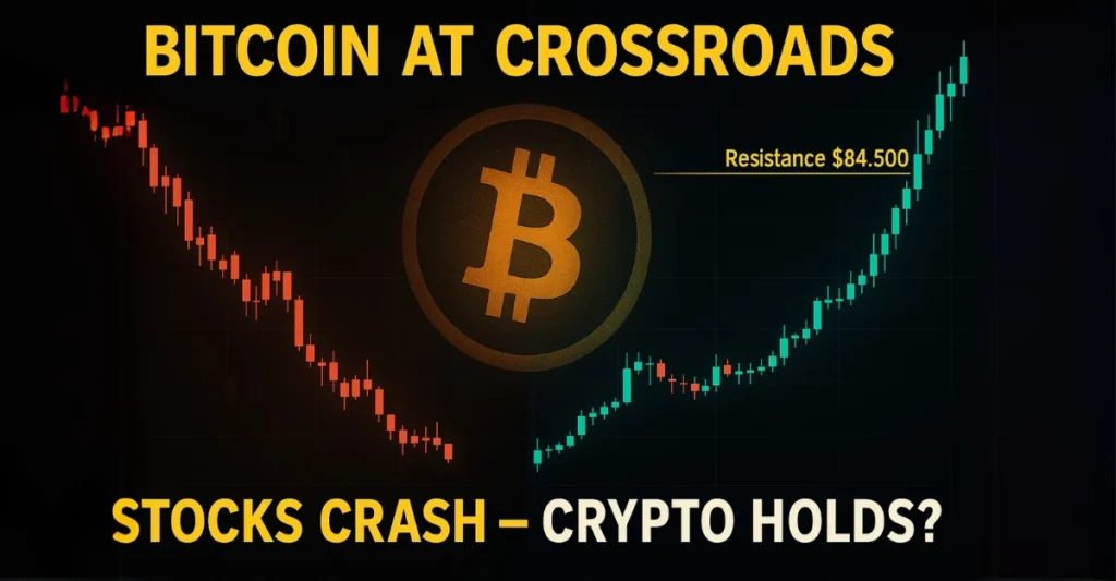 Bitcoin Faces Key Resistance Amid Stock Market Crash