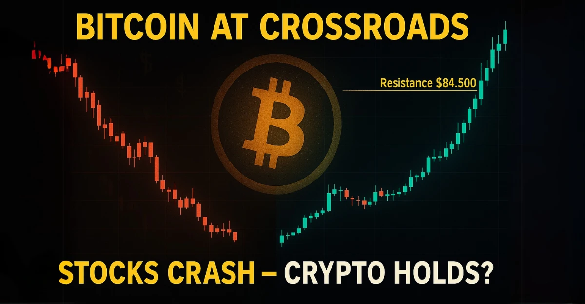 Bitcoin Faces Key Resistance Amid Stock Market Crash